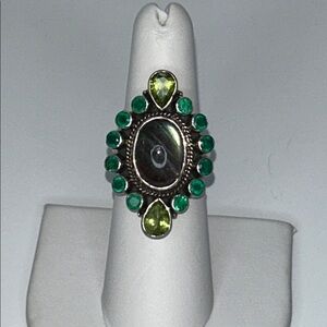 NWOT Nicky Butler Sterling Silver Genuine Gemstone Designer Ring Bohemian Boho